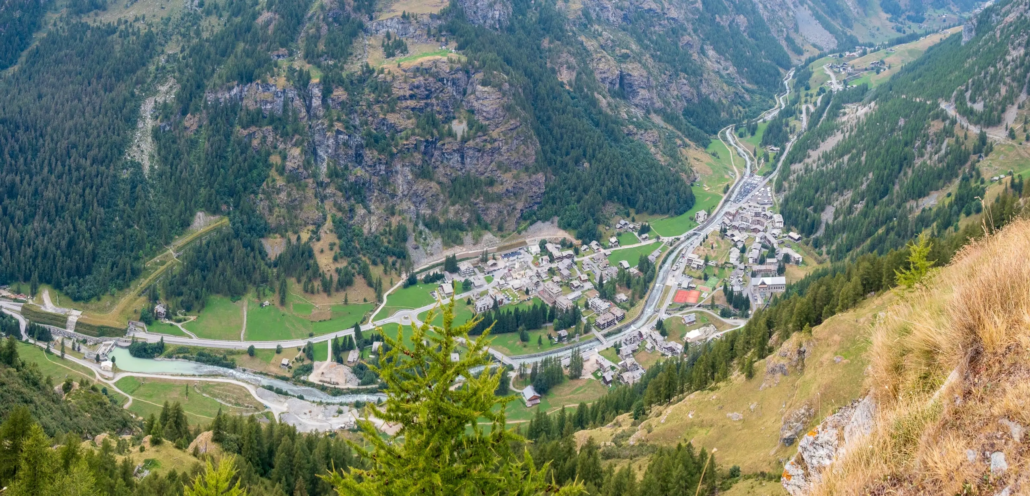 The view of Gressoney-La-Trinité